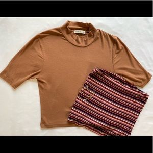 Two tops and earring bundle!!